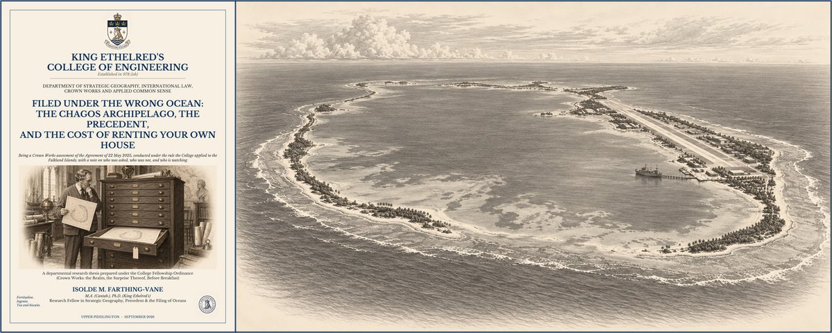 Cover and illustration of the paper: Filed Under the Wrong Ocean: The Chagos Archipelago, the Precedent, and the Cost of Renting Your Own House