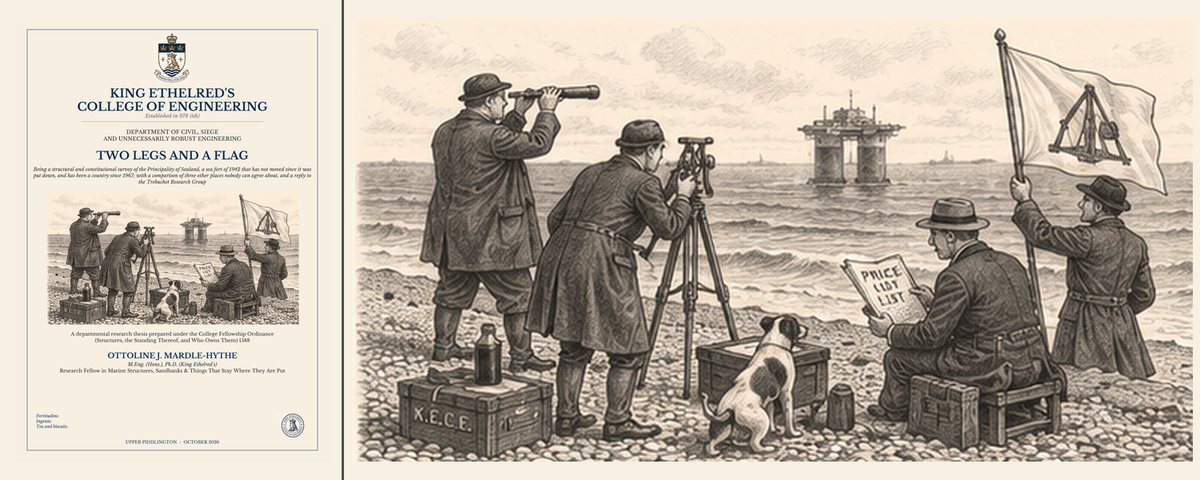 Cover and illustration of the paper: Two Legs and a Flag