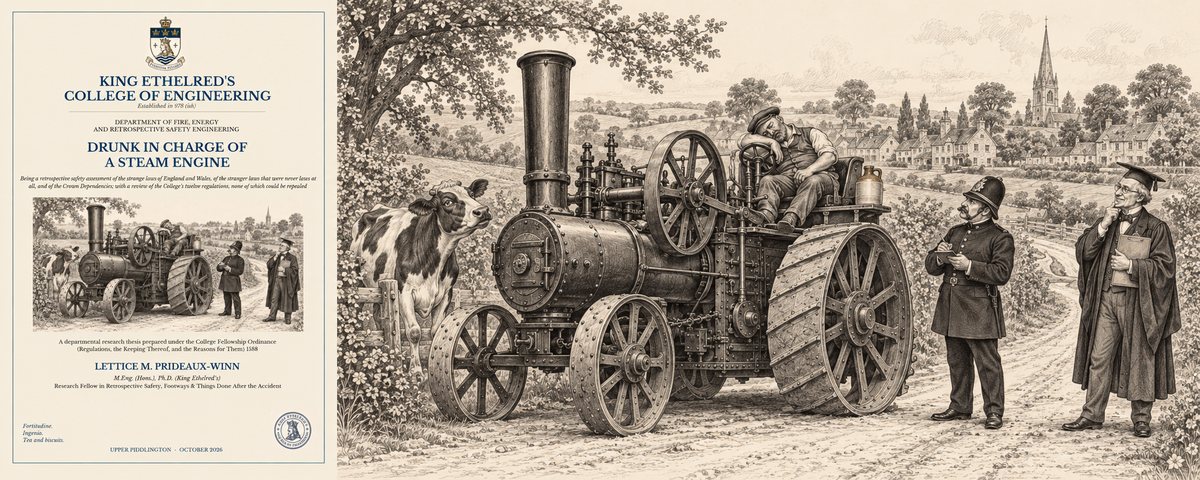 Cover and illustration of the paper: Drunk in Charge of a Steam Engine