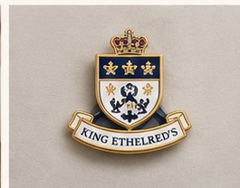 Enamel King Ethelred’s College badge