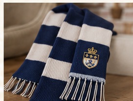 Navy and cream King Ethelred’s College scarf